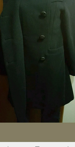 Bebe rabbit fur collar coat double breasted sz S - Picture 3 of 7